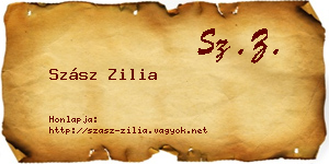 Szász Zilia névjegykártya